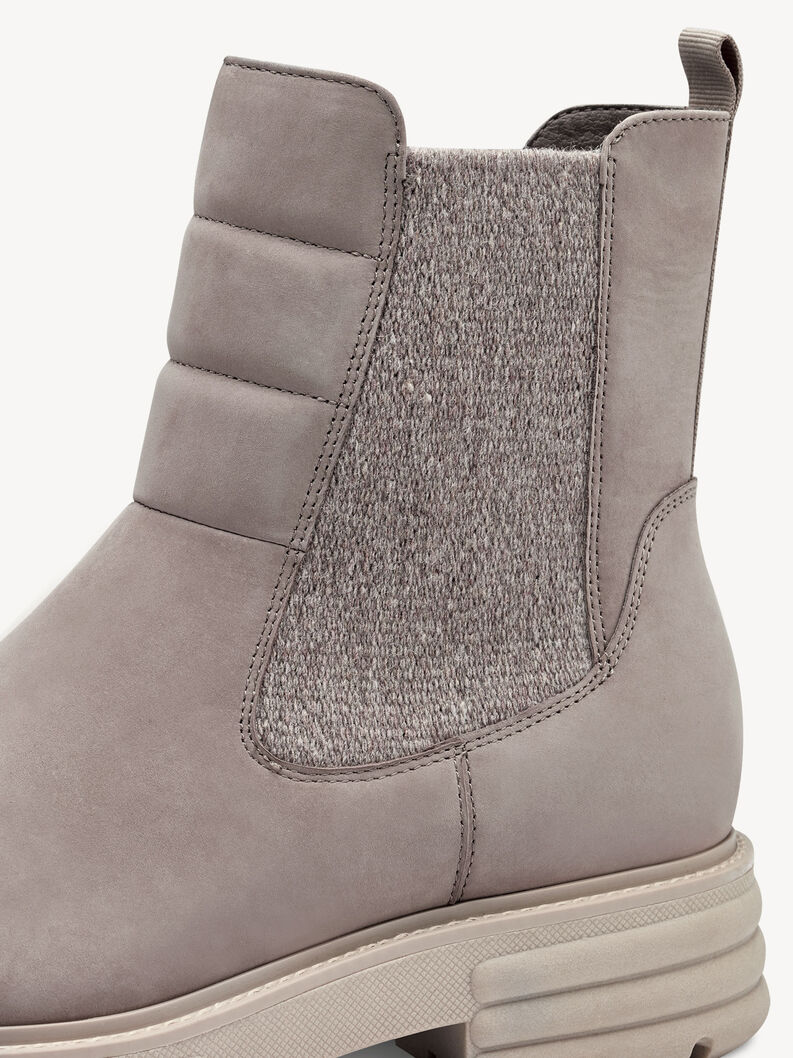 Bottine Chelsea en cuir - beige, TAUPE, hi-res