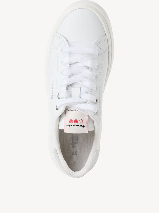 Sneaker, WHITE LEATHER, hi-res