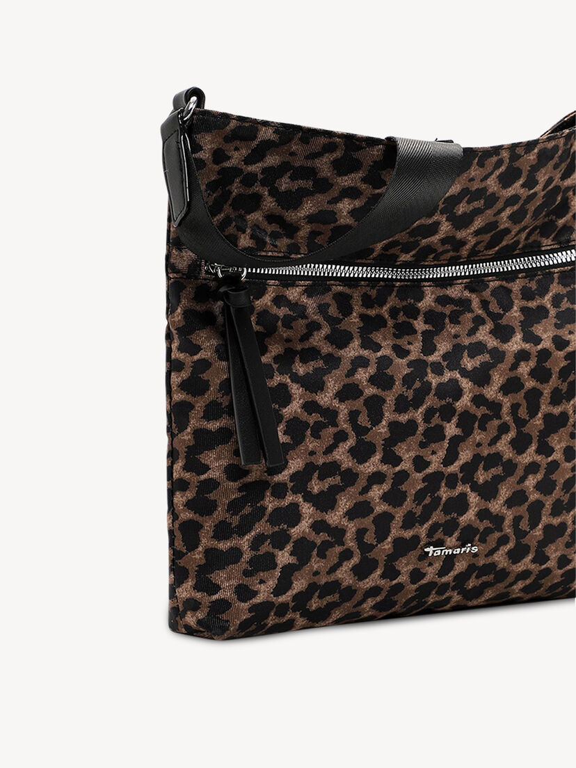 Schoudertas, black/brown, hi-res