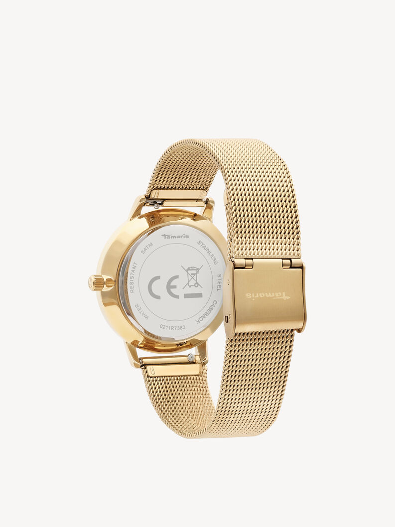 Uhr - gold, gold-silber sunray, hi-res