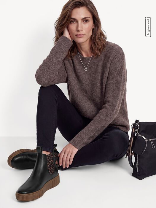 Chelseaboot, BLACK/LEOPARD, hi-res
