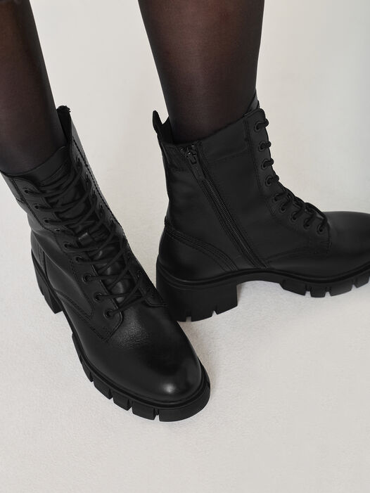 Enkellaarsje, BLACK LEATHER, hi-res