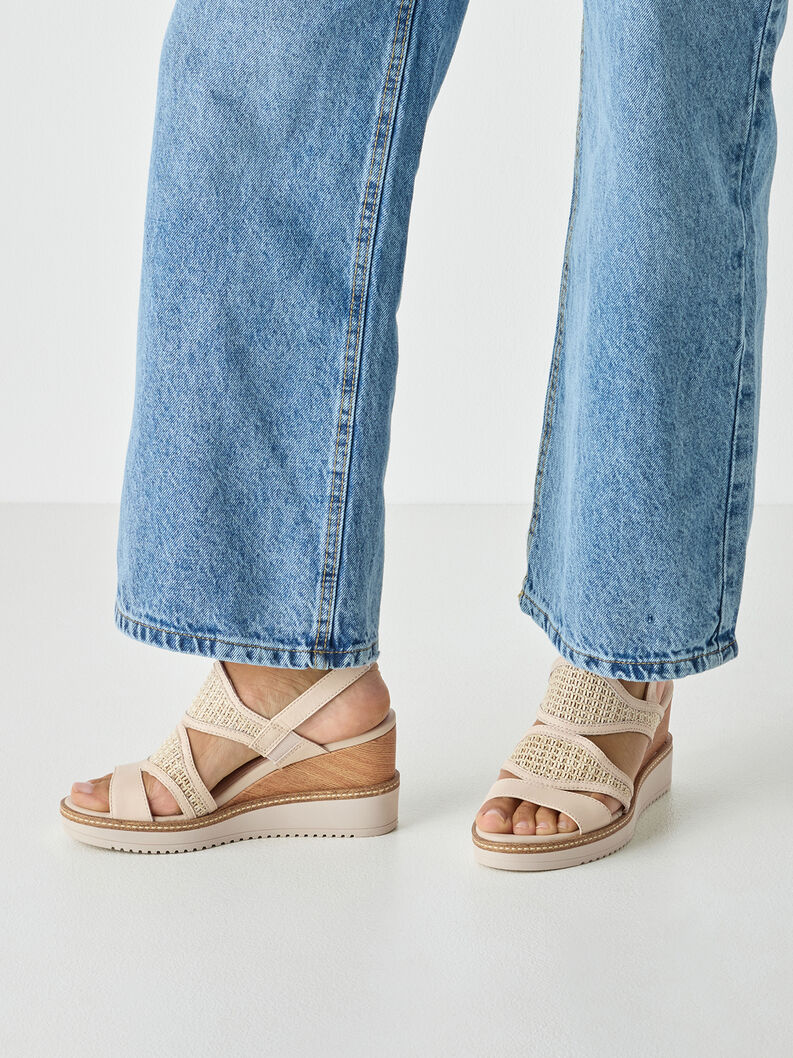 Heeled sandal - beige, 418, hi-res