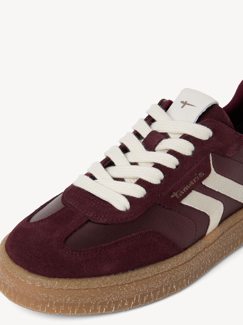 Leren Sneaker - rood, BORDEAUX MET., hi-res
