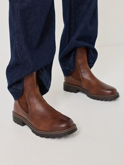 Chelseaboot, cognac, hi-res