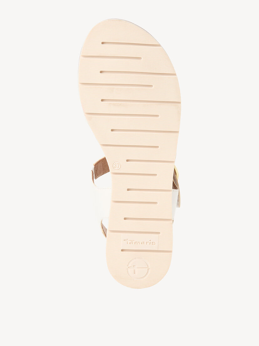 Leren Sandaal - wit, WHITE LEATHER, hi-res