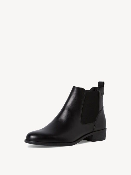 Leder Chelsea Boot - schwarz, BLACK, hi-res