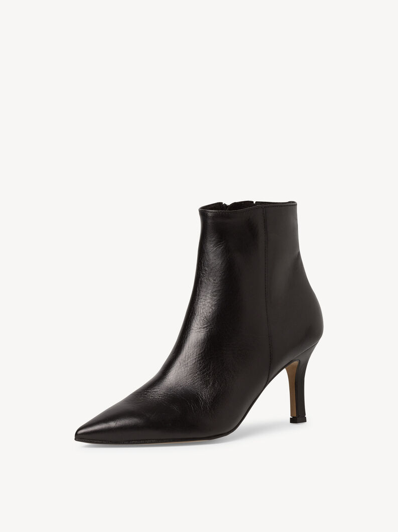 Leather Bootie - black, BLACK LEATHER, hi-res