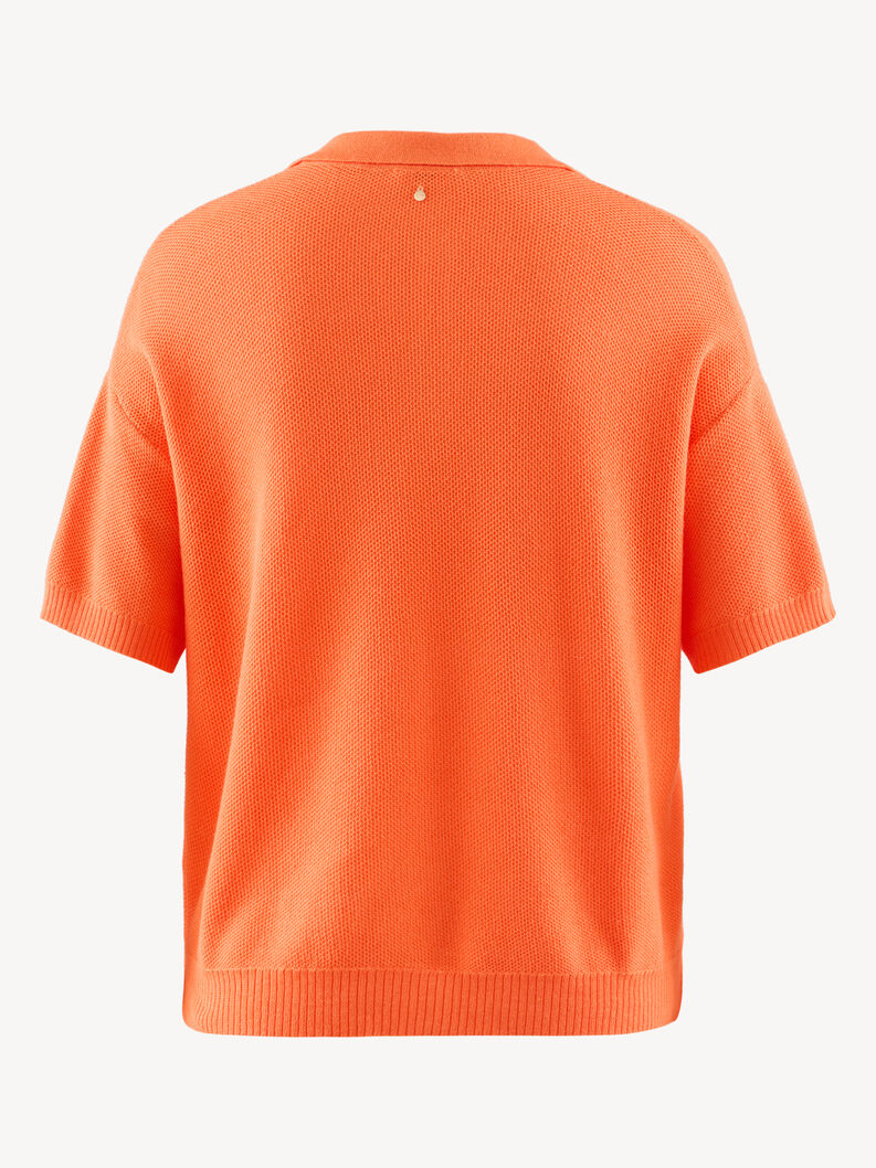 Polo Sweater - orange, Nasturtium, hi-res