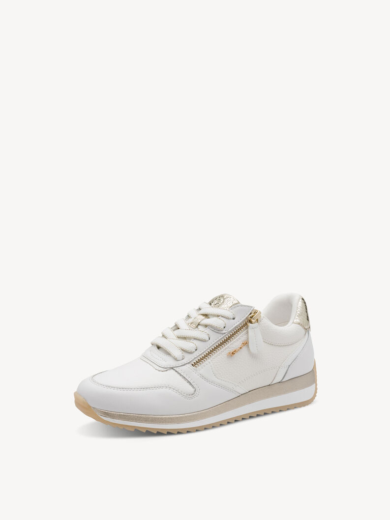 Sneaker - hvid, WHITE/GOLD, hi-res