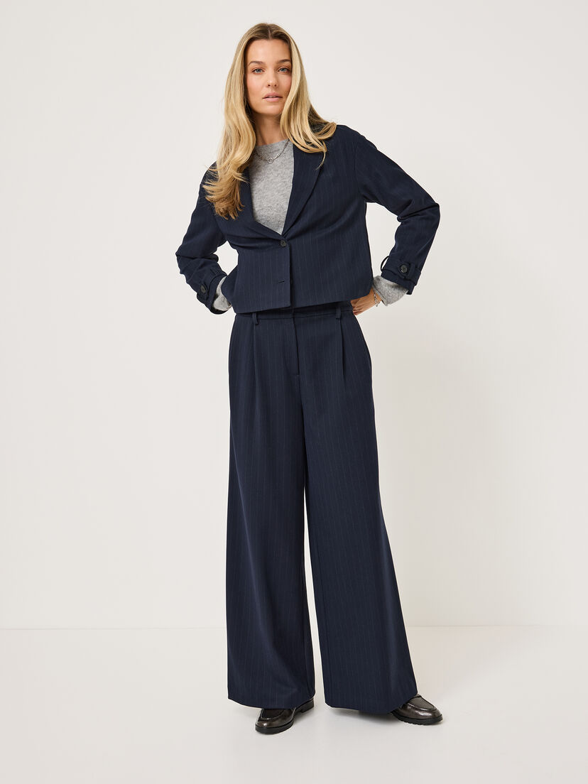 Broek - blauw, Night Sky / Grey Pinstripe, hi-res