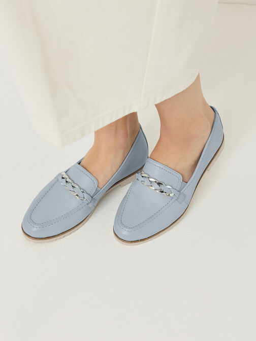 Slipper, LIGHT BLUE LEA, hi-res