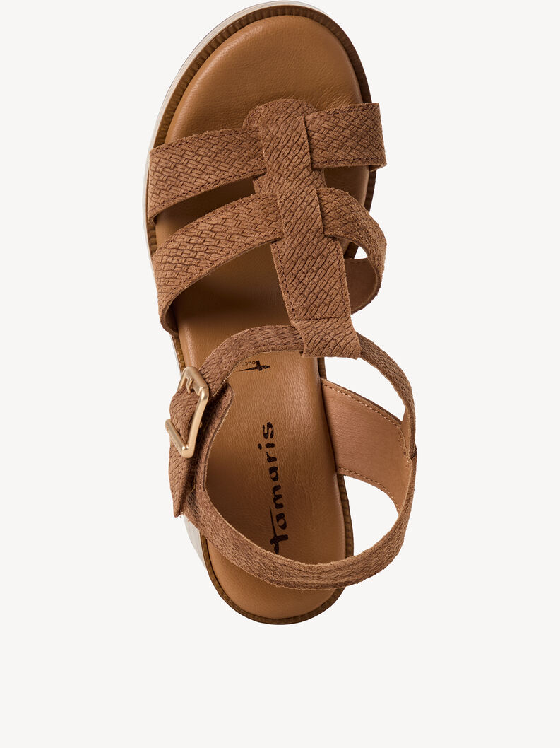Heeled sandal, BROWN STRUCT., hi-res
