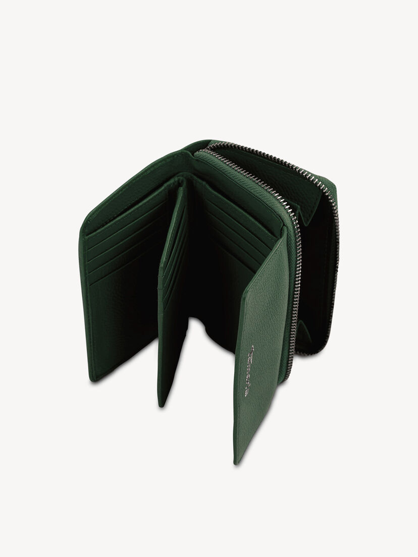 Leren Portemonnee - groen, green, hi-res