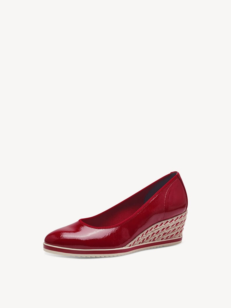 Wedge pumps - red, RED, hi-res