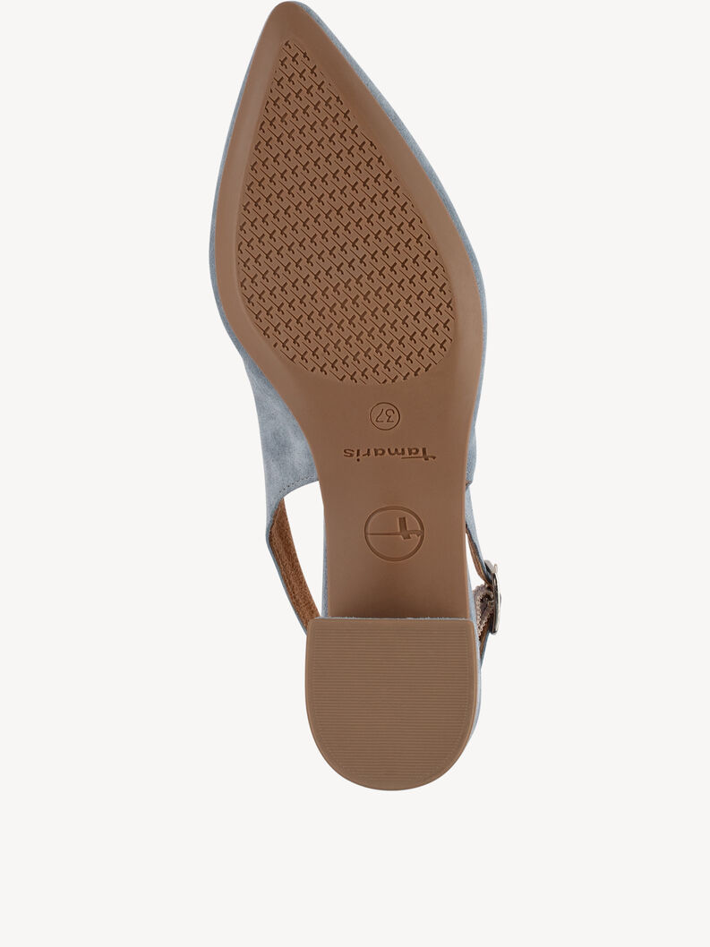 Escarpin en cuir - bleu, LIGHT BLUE, hi-res