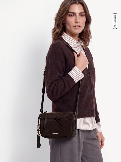 Satchel, brown, hi-res
