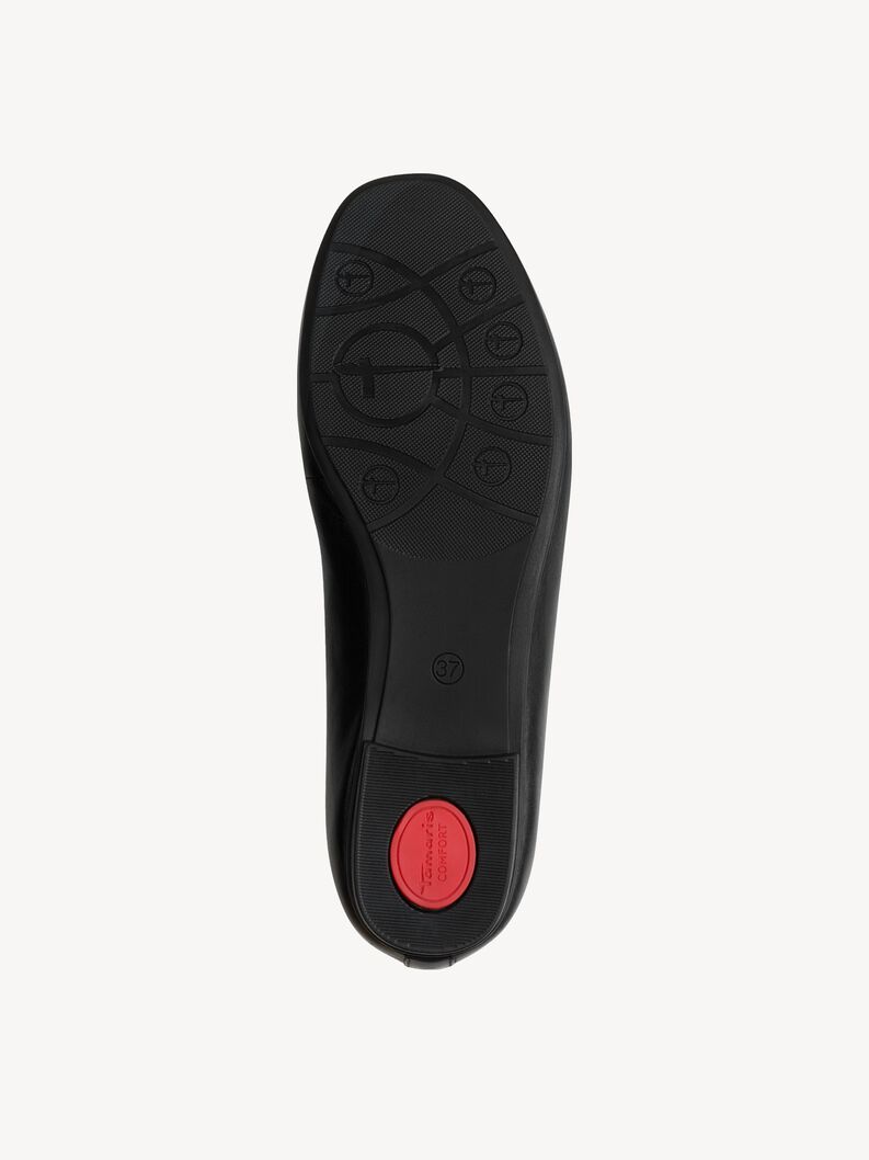 Leather Ballerina - black, BLACK, hi-res