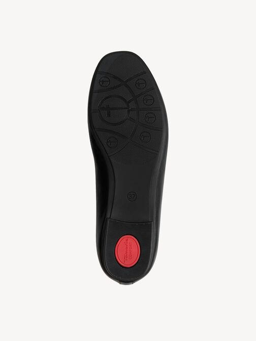 Ballerine en cuir, BLACK, hi-res
