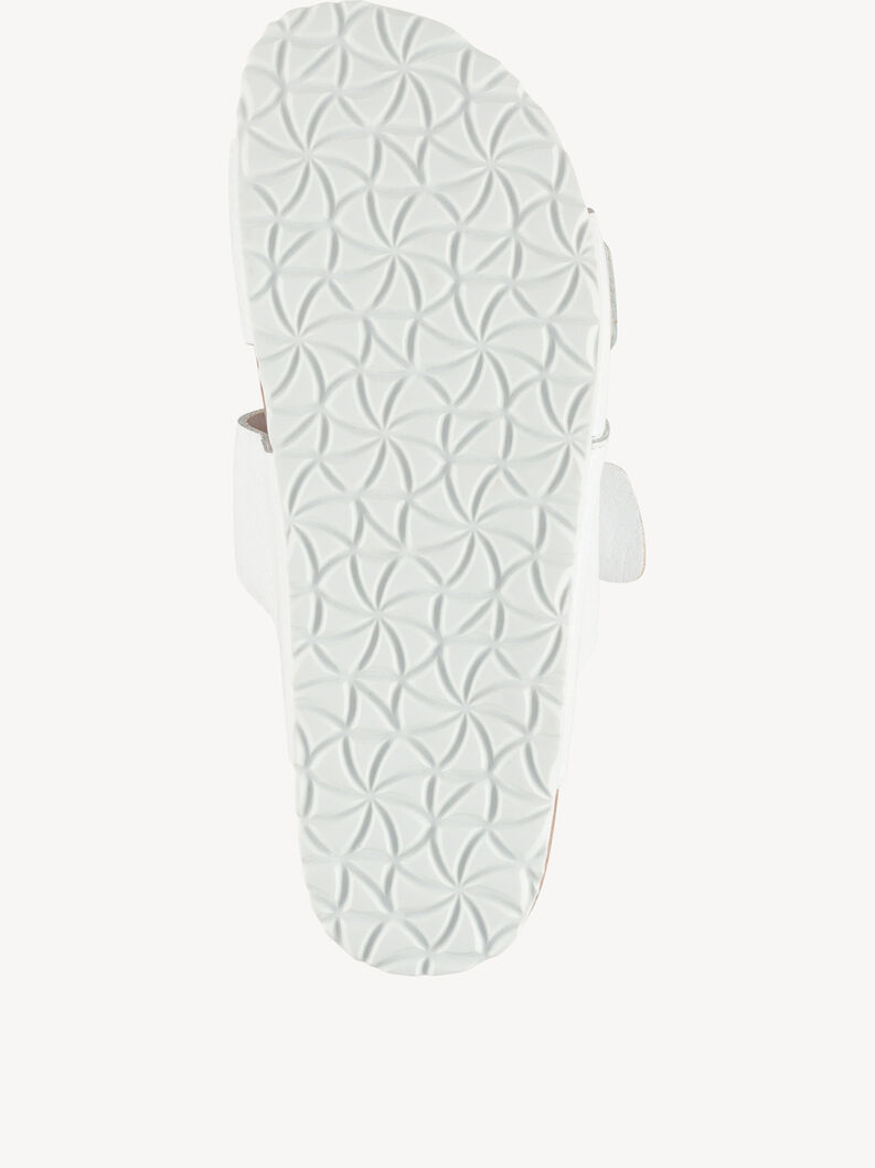 Pantolette - hvid, WHITE LEATHER, hi-res