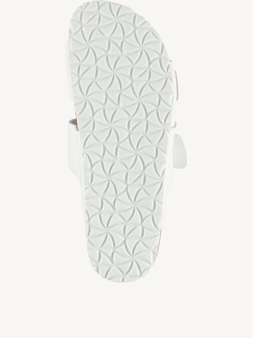 Mule, WHITE LEATHER, hi-res