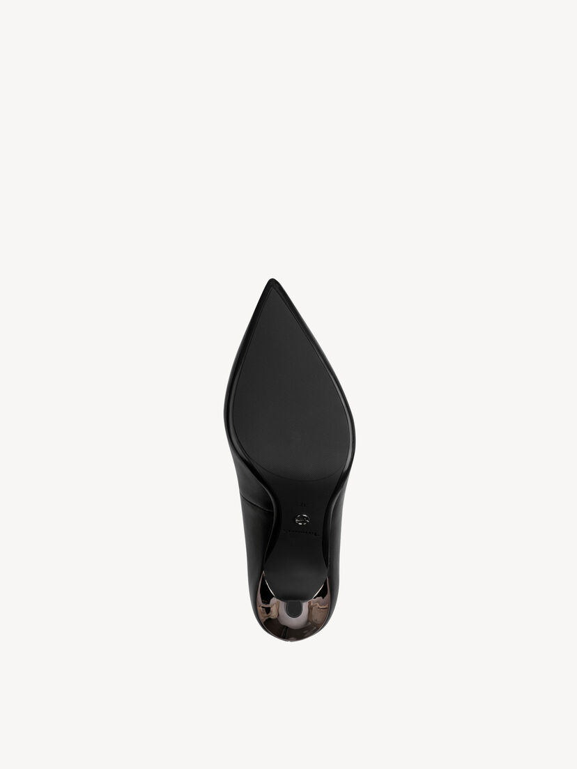 Leren Pumps - zwart, BLACK LEATHER, hi-res