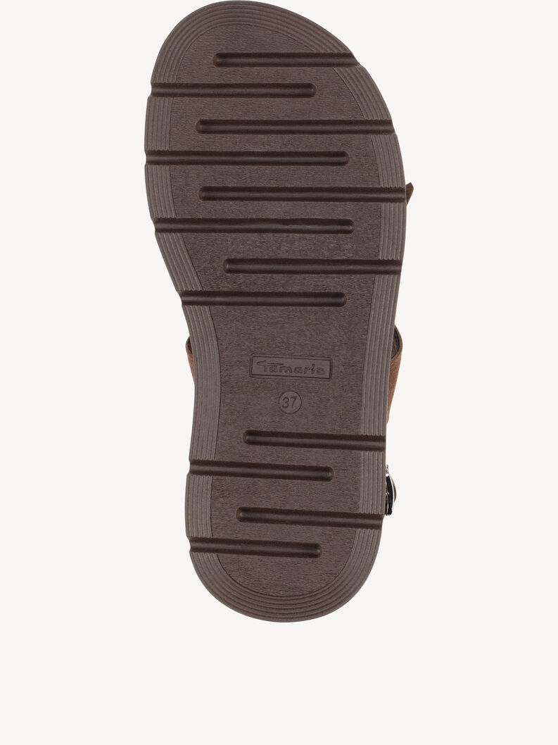 Ledersandalette - braun, MOCCA, hi-res