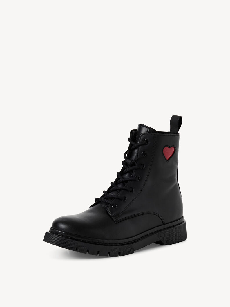 Stiefelette - schwarz, BLACK/RED, hi-res