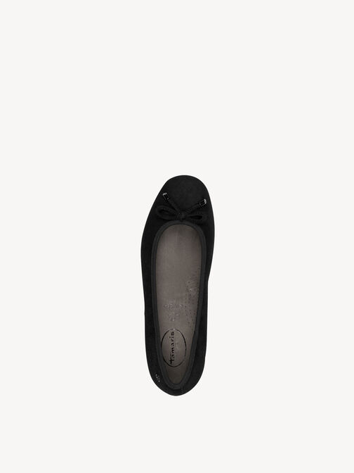 Lederballerina, BLACK SUEDE, hi-res