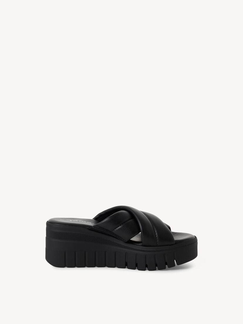 Leren Slipper - zwart, BLACK LEATHER, hi-res