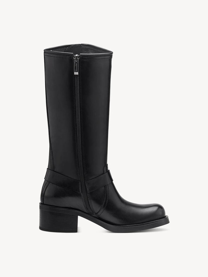 Cowboylaarsjes - zwart, BLACK, hi-res