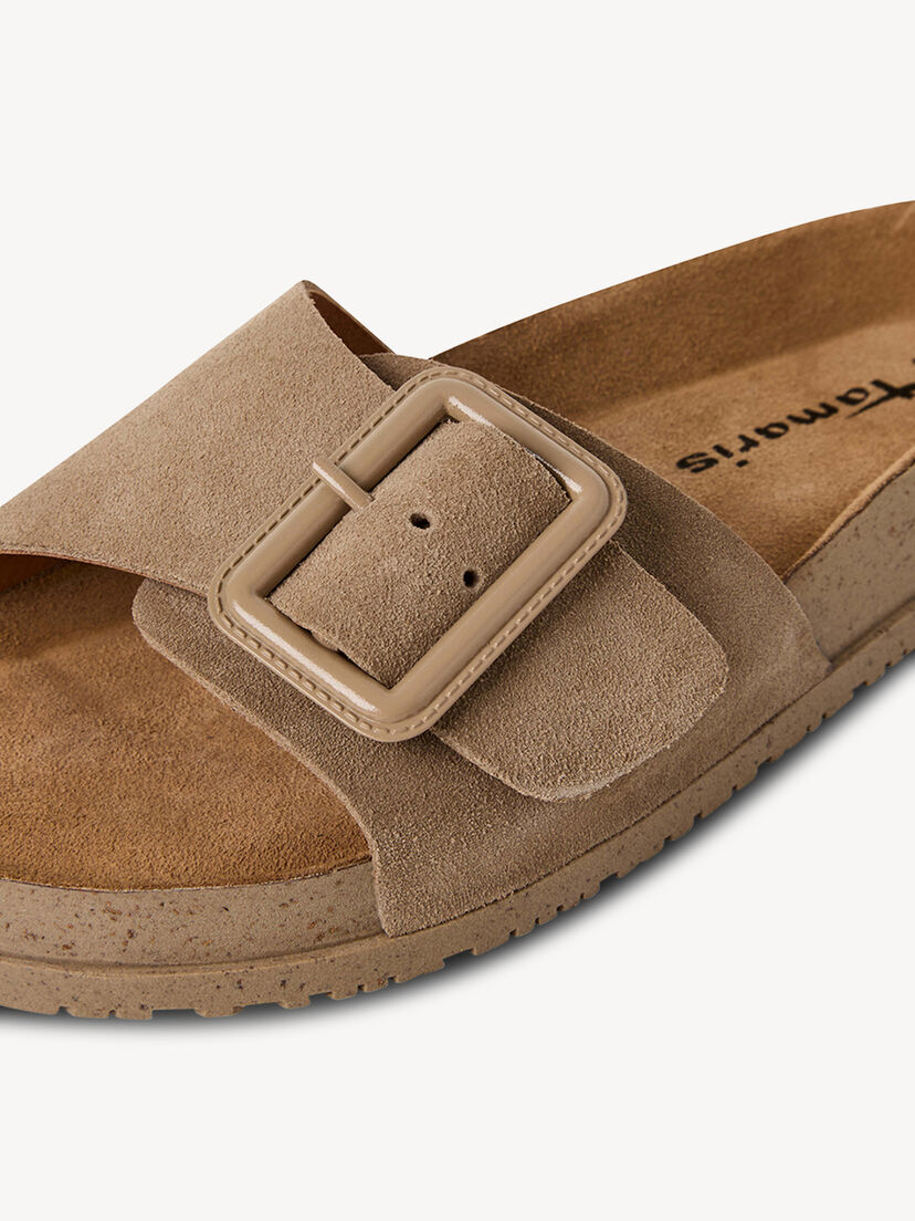 Leren Slipper - beige, TAUPE, hi-res