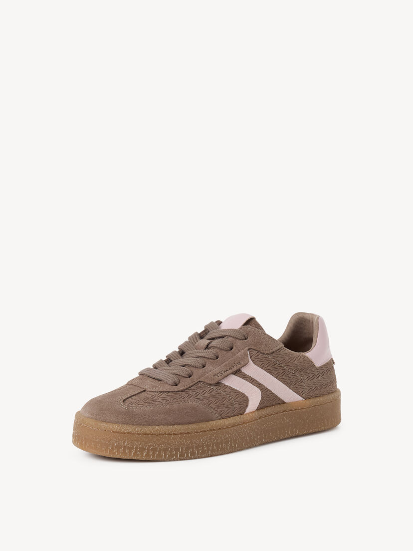 Leren Sneaker - bruin, BROWN/ROSE, hi-res