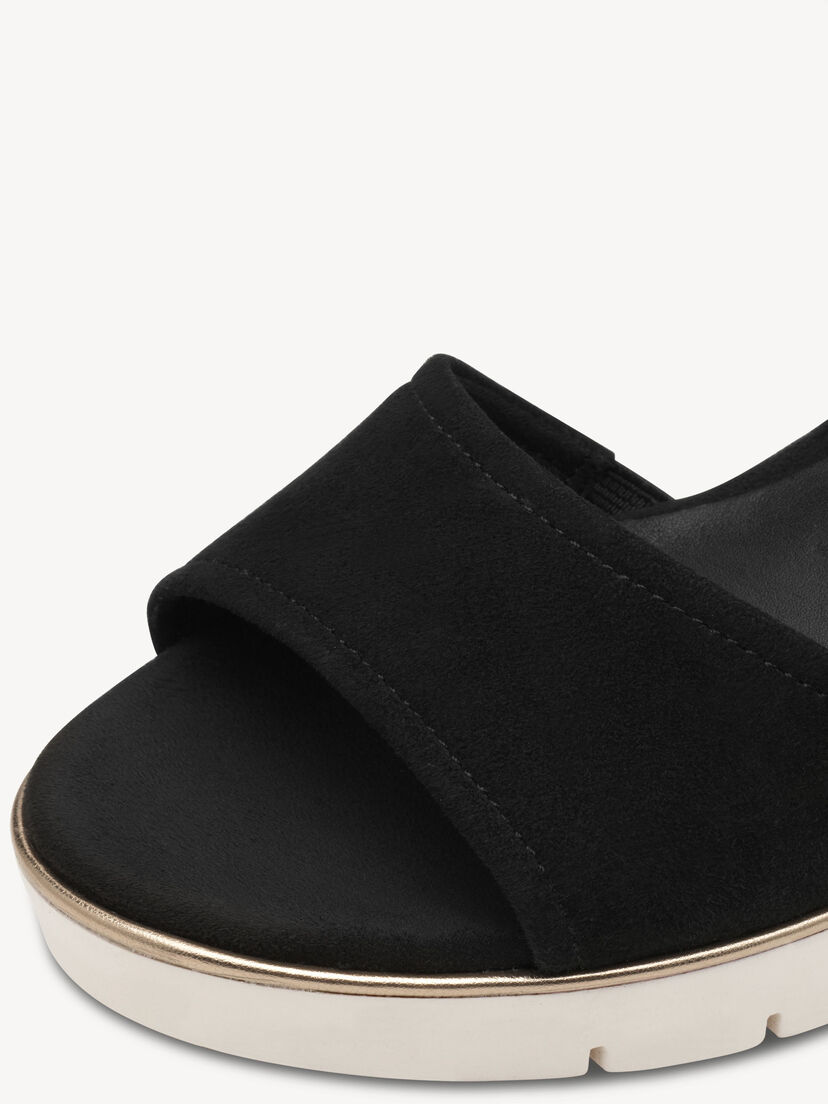 Leren Sandaaltje - zwart, BLACK, hi-res