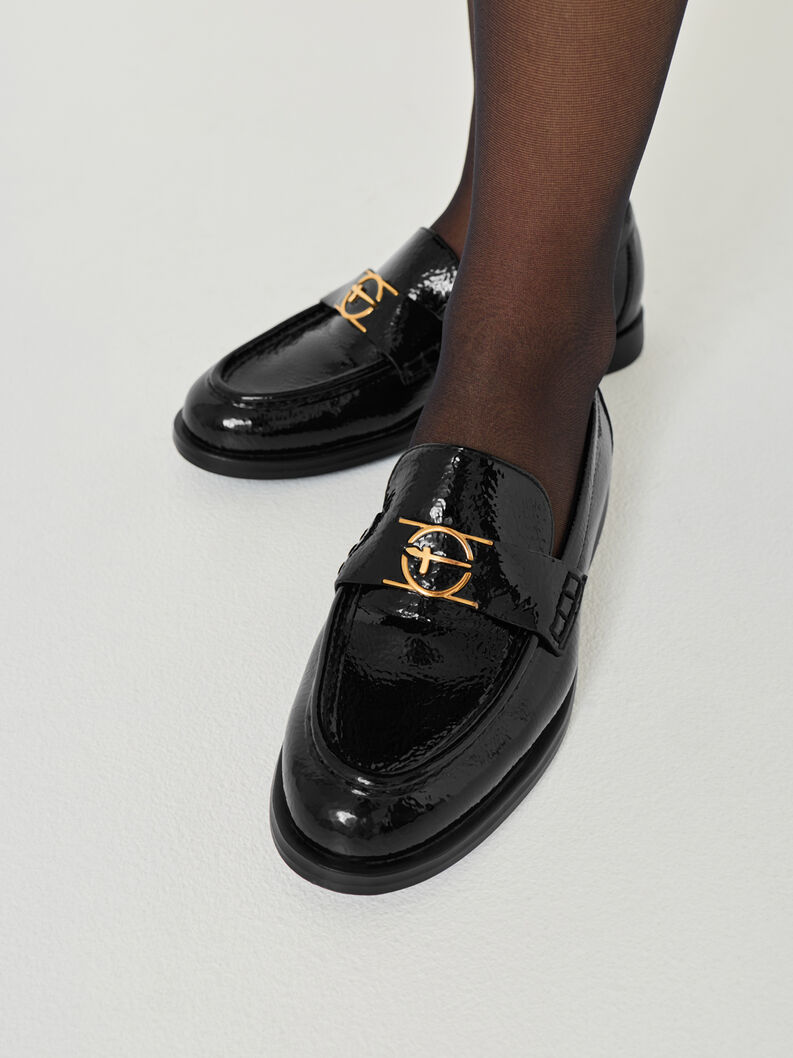 Slipper, BLACK PATENT, hi-res