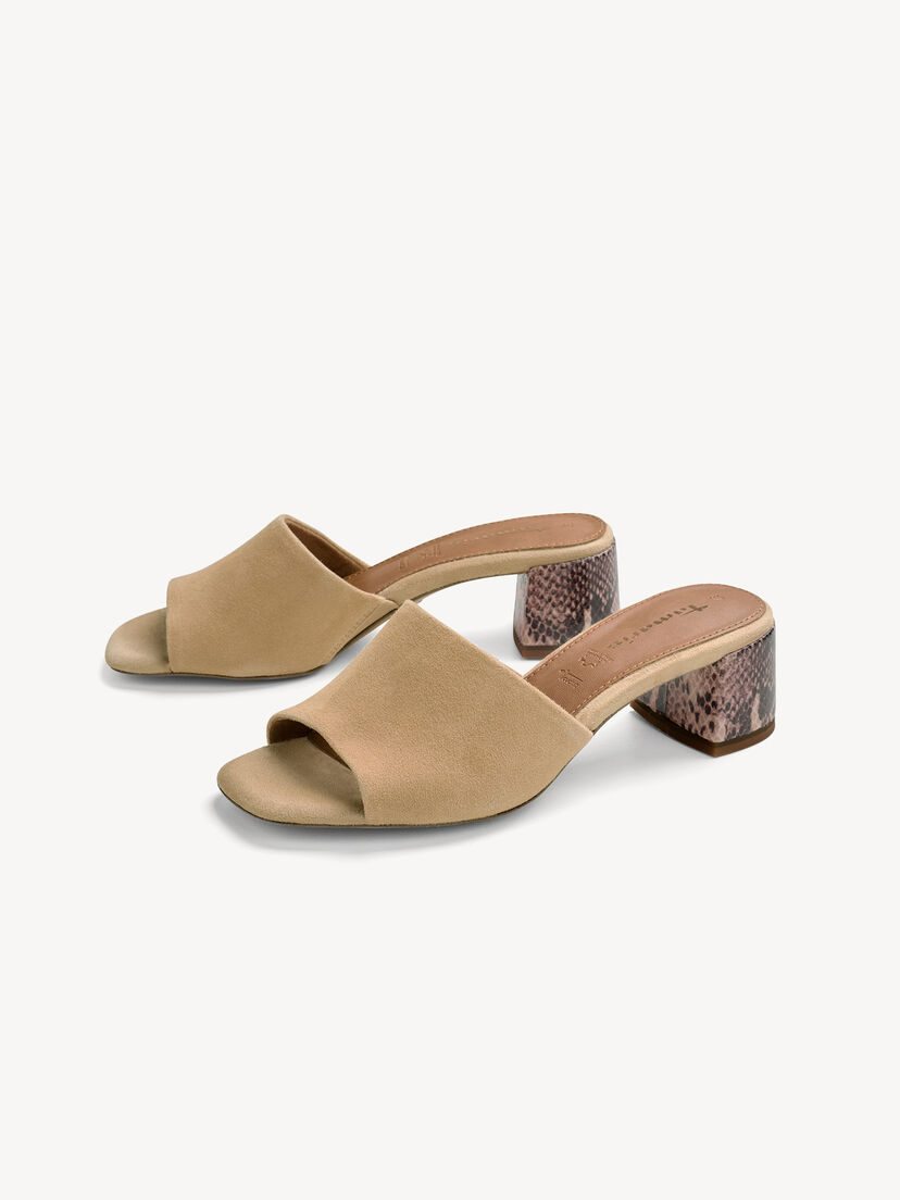 Leren Slipper - beige, TAN COMB, hi-res