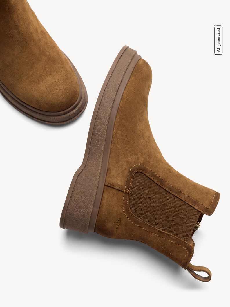 Leren Chelseaboot - bruin, cognac, hi-res