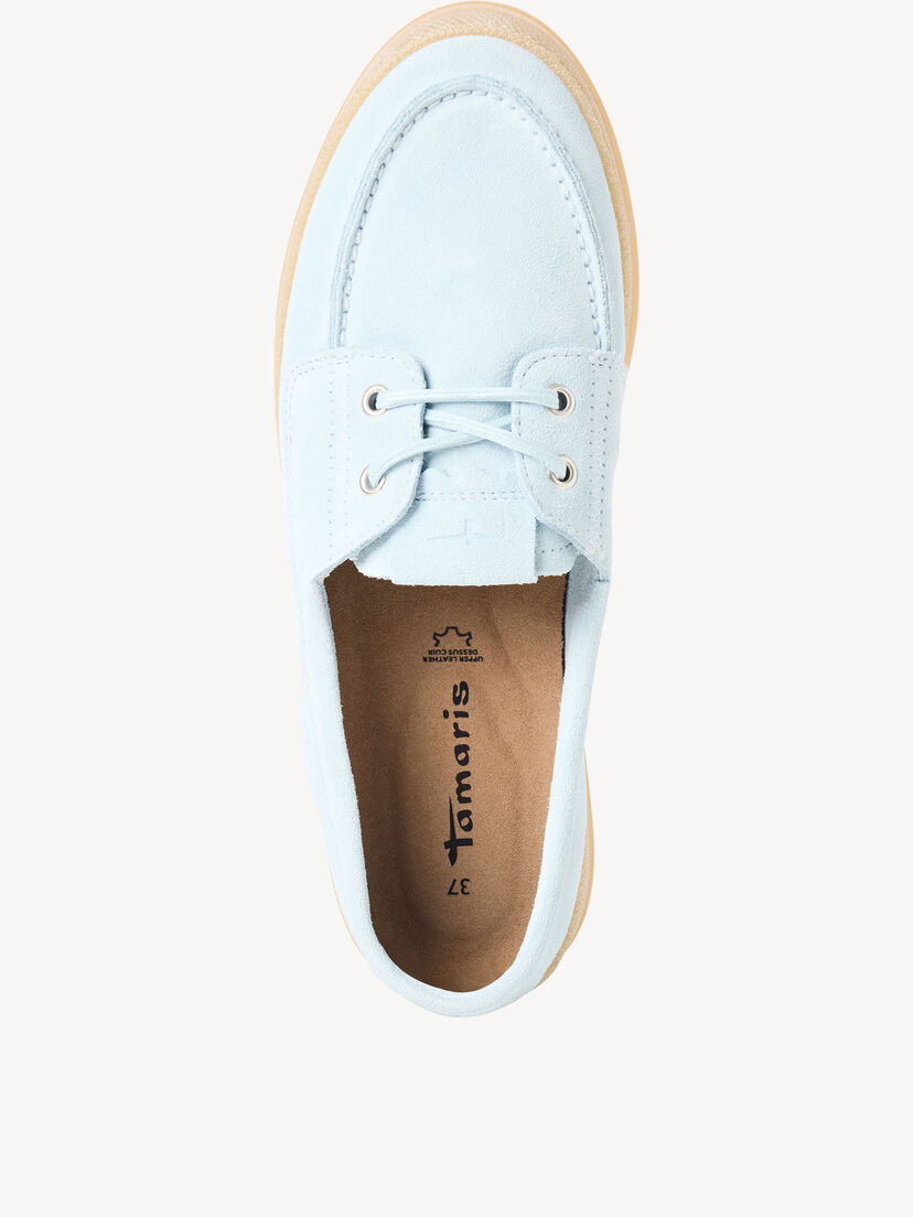 Leren Mocassin - blauw, LIGHT BLUE, hi-res