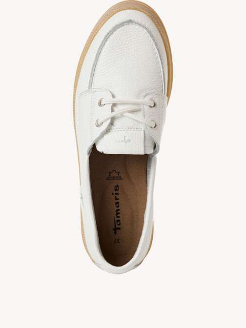 Moccassin, WHITE LEATHER, hi-res