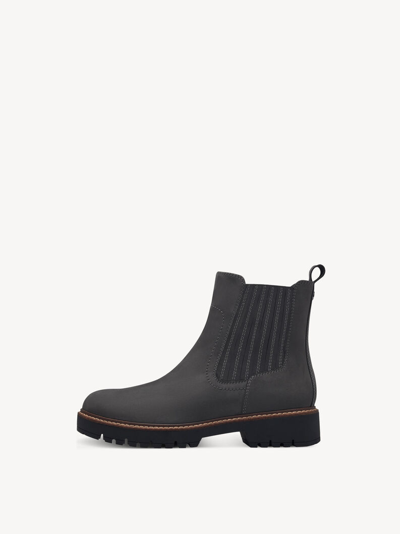 Leather Chelsea boot - grey, DARK GREY, hi-res