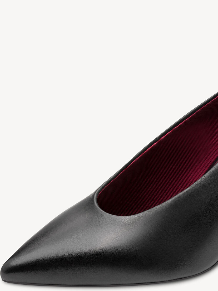 Leren Pumps - zwart, BLACK LEATHER, hi-res