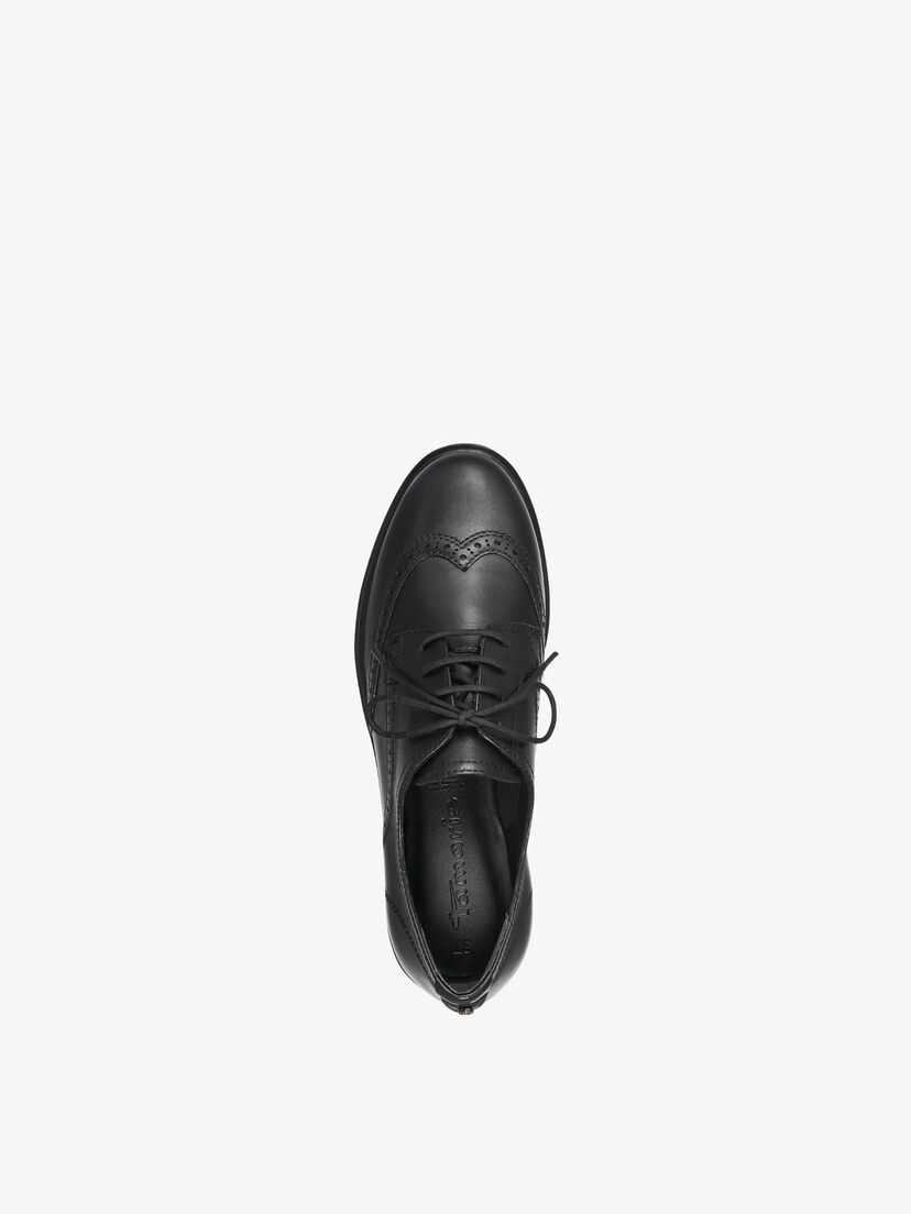 Leren Lage schoen - zwart, BLACK LEATHER, hi-res