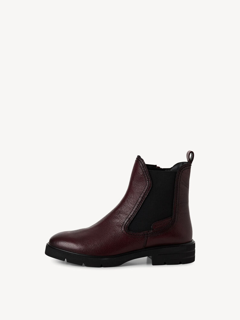 Leder Chelsea Boot - rot, MERLOT, hi-res