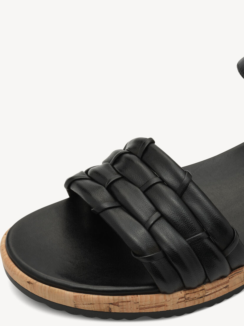 Leren Sandaaltje - zwart, BLACK, hi-res