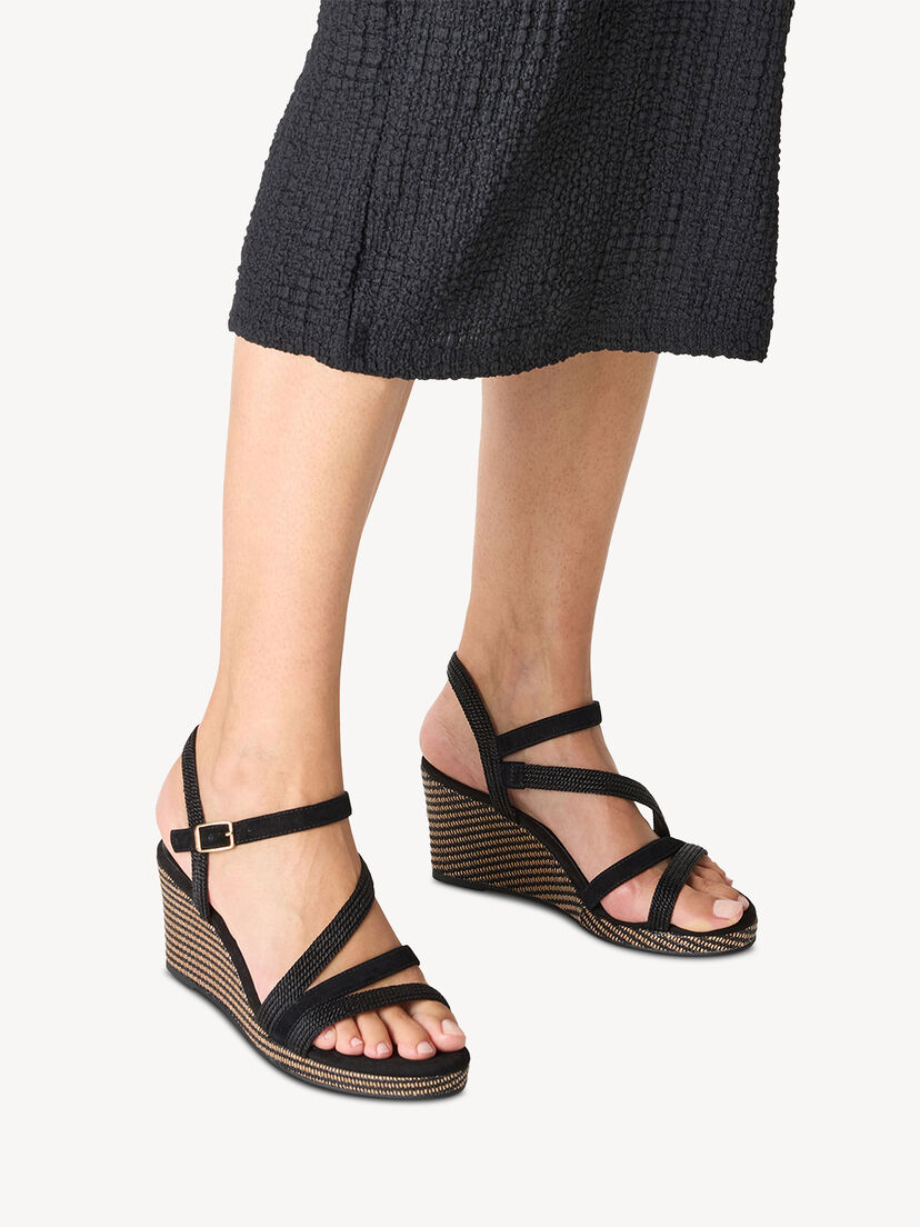 Sandaaltje - zwart, BLACK, hi-res