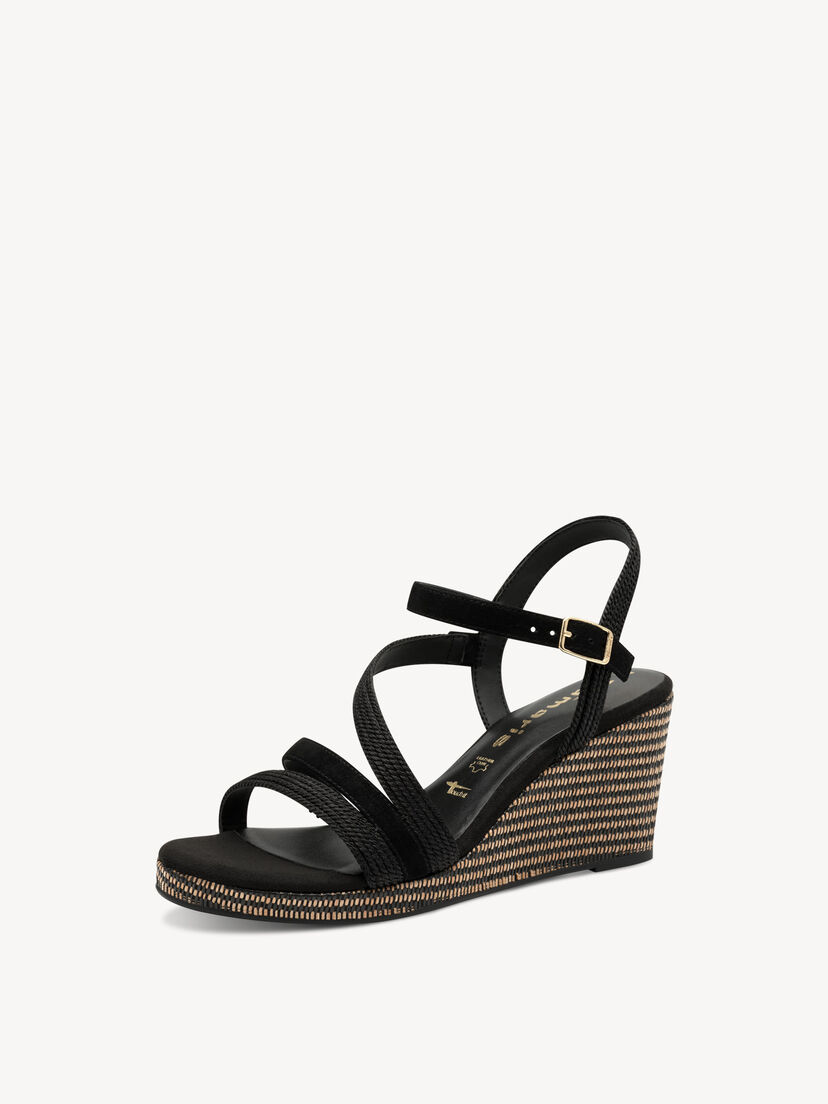 Sandaaltje - zwart, BLACK, hi-res