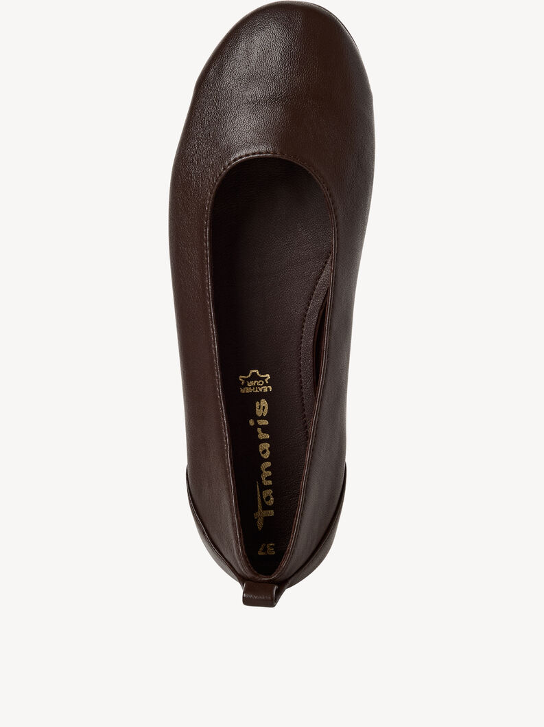Leather Ballerina - brown, 304, hi-res