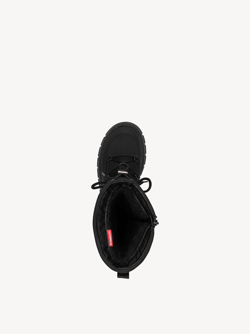 Enkellaarsje - zwart warme voering, BLACK, hi-res