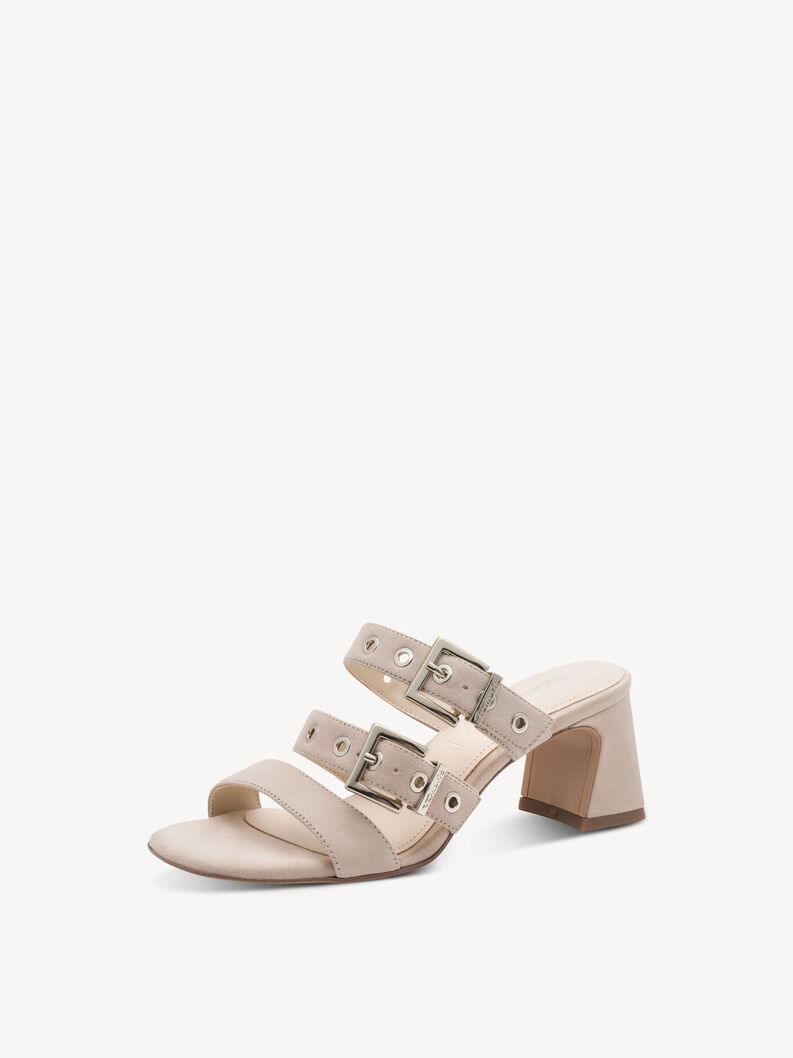 Mule en cuir - beige, TAUPE, hi-res