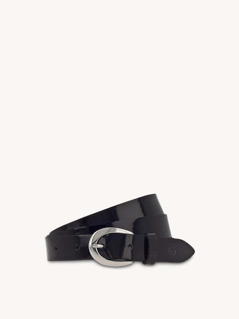 Leather Belt - black, black, hi-res